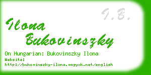 ilona bukovinszky business card